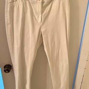 Talbots Perfect Crop Curvy size 10 . White